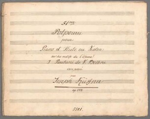 Potpourris, Flöte (Violine), Klavier, op. 288, HenK 288. - BSB Mus.Schott.Ha 5439