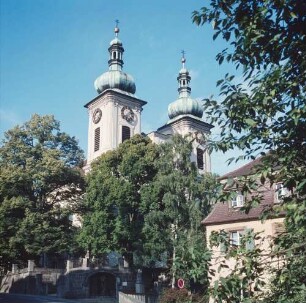 Donaueschingen. Blick zur Pfarrkirche St. Johann Bapt. (1724-1747)