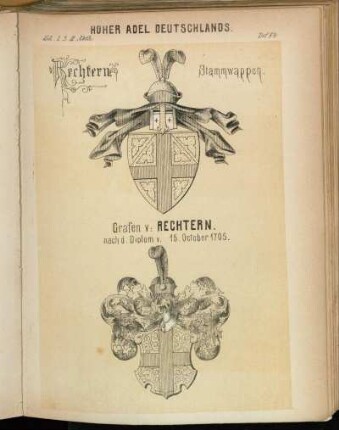 Taf. 84. Rechtern Stammwappen. - Grafen v: Rechtern.