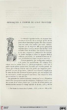 2. Pér. 20.1879: Remarques à propos de l'art égyptien, [1]