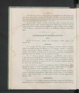 Professorum Extraordinariorum.