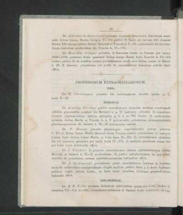 Professorum Extraordinariorum.