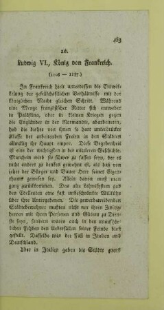 10. Ludwig VI., Koenig von Frankreich. (1108 - 1137)