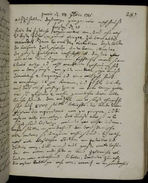 Paris 14. - 22. November 1715
