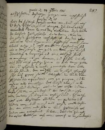 Paris 14. - 22. November 1715