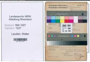 Entnazifizierung Walter Laudien , geb. 02.07.1889 (Studienrat)