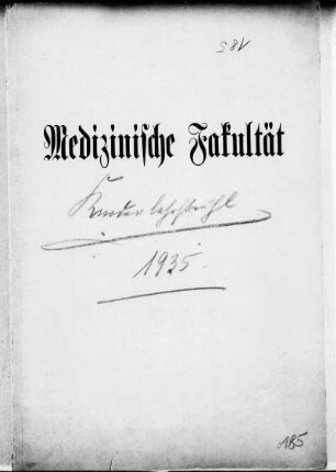 Besetzung des Lehrstuhls für Kinderheilkunde