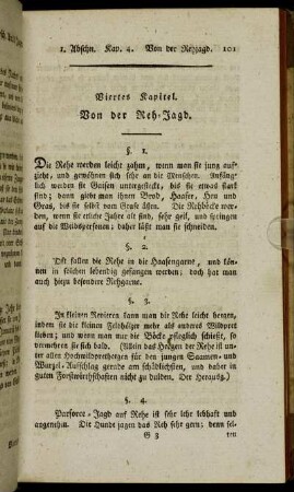 Viertes Kapitel. Von der Reh-Jagd.