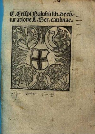 C. Crispi Salustii lib. de co[n]iuratione L. Ser. Catilinae