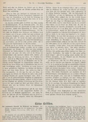407-410 Kleine Kritiken