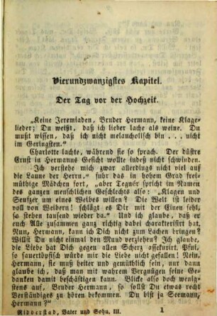 Vater und Sohn : Roman, [2]. Siebentes bis zwölftes Bändchen