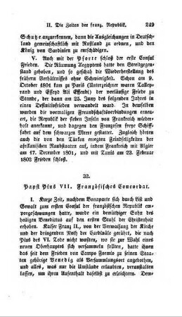 32. Papst Pius VII. Französisches Concordat