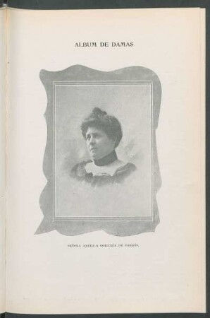 Álbum de Damas : Señora América Goicuría de Farrés. [Retrato]