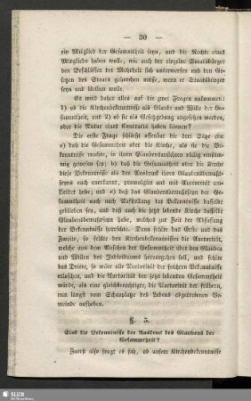 §. 5. Sind die Bekenntnisse der Ausdruck des Glaubens der Gesammtheit?