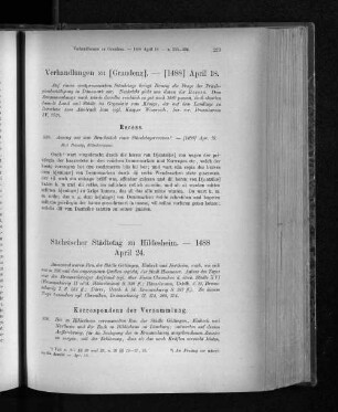 Verhandlungen zu (Graudenz). - (1488) April 18.