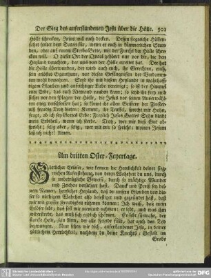 Am dritten Oster-Feyertage