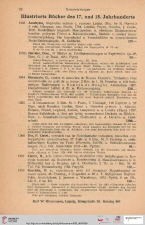 Illustrierte Bücher des 17. und 18. Jahrhunderts (Nr. 1563-1585)
