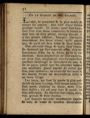 De la Beaute et des Graces.