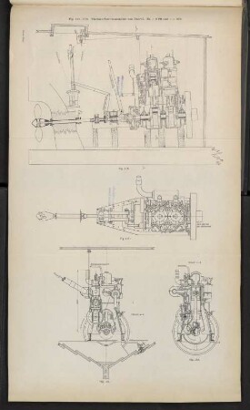 Fig. 116-119. Viertakt-Petroleummotor von Daevel.