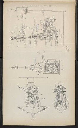 Fig. 116-119. Viertakt-Petroleummotor von Daevel.