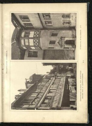Strassburg (Elsass), sog. Rabenhof. Anfang der 17. Jahrhunderts. / Tübingen Schlosshof. 1577.