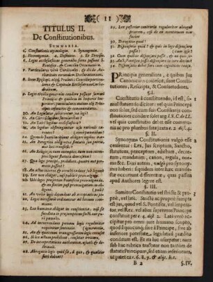 Titulus II. De Constitutionibus.