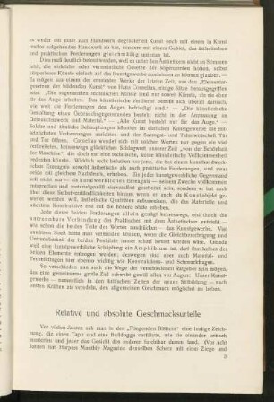 Relative und absolute Geschmacksurteile