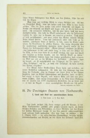 II. Die Vereinigten Staaten von Nordamerika.