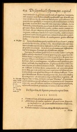 De superbia, & septem peccatis capitalibus. Caput XXIII.