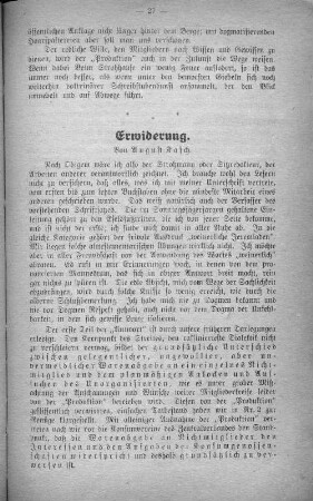 Erwiderung.