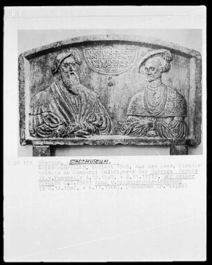 Epitaph mit Halbfiguren des Herzogs Barnim IX. von Pommern und seiner Frau Anna von Braunschweig-Lüneburg