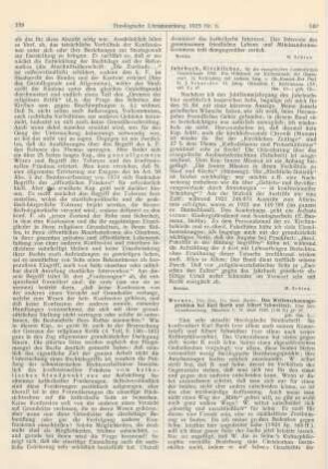 140 [Rezension] Schneider, Johannes (Hrsg.), Kirchliches Jahrbuch für die evangelischen Landeskirchen Deutschlands 1924. 51. Jahrg
