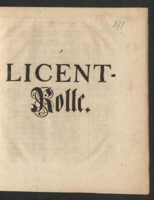 Licent-Rolle