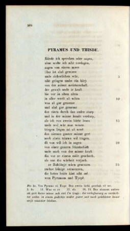 Pyramus und Thisbe.