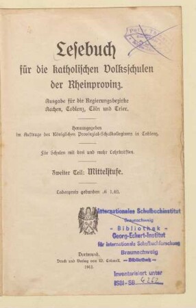 Teil 2 = Mittelstufe, [Schülerband]: [Teil 2 = Mittelstufe, [Schülerband]]