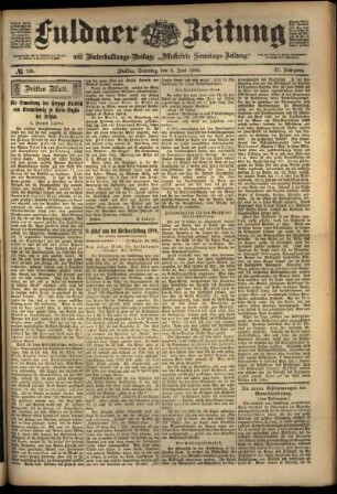 Dritte Ausgabe vom Samstag, den 02. Juni 1900.