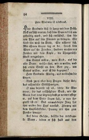 VIII. Herr Goodwin ist todtkrank.