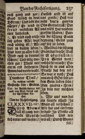 Vierdter Theil/ ...Geistreiche Lehr-Gesänge.