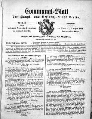 1863,26: No. 26, 28. Juni 1863