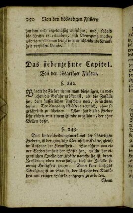 Das siebenzehnte Capitel. Von den bösartigen Fiebern.