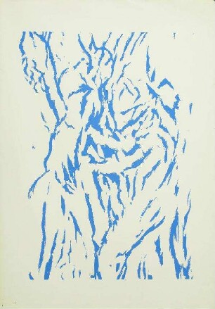 Tanzendes Paar ( blauer Andruck)