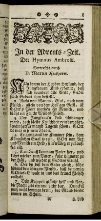 In der Advents-Zeit.