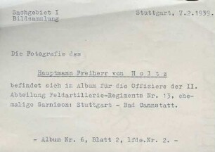 Holtz, vom, Freiherr
