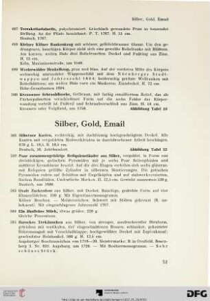 Silber, Gold, Email (Nr. 501-556)