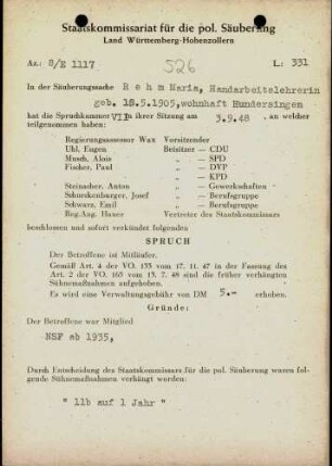 Rehm, Maria