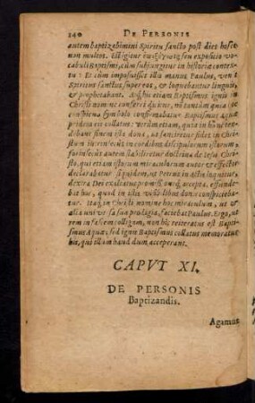 Caput XI. De Personis Baptizandis.