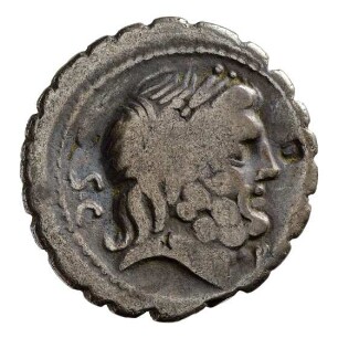 Münze, Denar (serratus), 83 - 82 v. Chr.