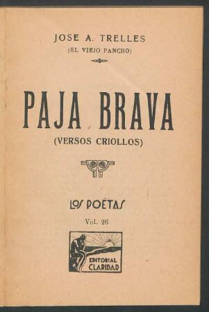 Paja brava : (versos criollos)