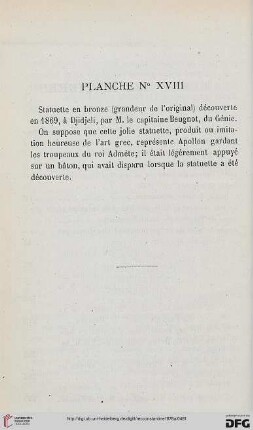 Planche N. XVIII