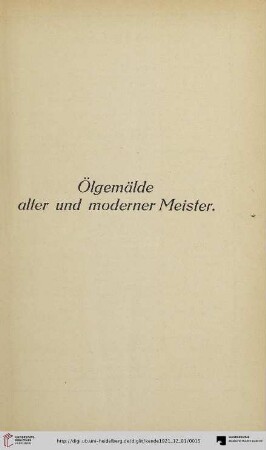 Ölgemälde alter und moderner Meister (Nr.1-208e)